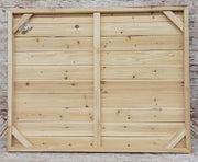 3D Wall Art Wood Canvas w/ Painted Cutout Metal Horse Peeking Over Barn Door Fence