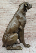Load image into Gallery viewer, Lifelike Bronze Dog Statue – Realistic Sitting Dog Sculpture for Home or Garden Decor
