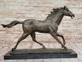 Load image into Gallery viewer, Milo Running Horse Bronze Sculpture – Realistic Equine Art on Marble Base
