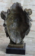 Load image into Gallery viewer, Hot Cast Bronze Male Lion Bust Sculpture Statue Original Art on Marble Base
