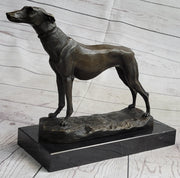 Greyhound Dog Whippet Bronze Statue Sculpture Figure Marble Base by Fremiet 13
