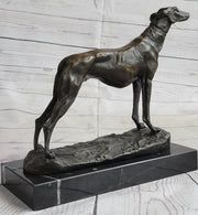 Greyhound Dog Whippet Bronze Statue Sculpture Figure Marble Base by Fremiet 13