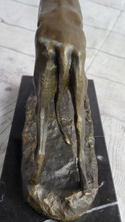 Greyhound Dog Whippet Bronze Statue Sculpture Figure Marble Base by Fremiet 13