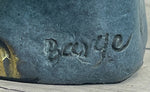 Extra Large Heavy Wildlife Elephant by French Artist Barye Green Patina Bronze Statue