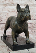 Load image into Gallery viewer, Bronze Bulldog Sculpture on Marble Base – Dog Lover Gift Decor
