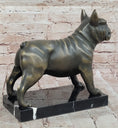 Load image into Gallery viewer, Bronze Bulldog Sculpture on Marble Base – Dog Lover Gift Decor
