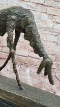 Load image into Gallery viewer, Abstract Surrealist Bronze Dog Sculpture Statue on Marble Base
