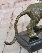 Majestic Griffin Bronze Sculpture - Mythical Lion-Eagle Creature Fantasy Art