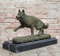 Load image into Gallery viewer, Bronze German Shepherd Statue – Guard Dog Sculpture Decor
