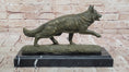 Load image into Gallery viewer, Bronze German Shepherd Statue – Guard Dog Sculpture Decor
