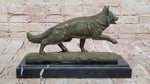 Bronze German Shepherd Statue – Guard Dog Sculpture Decor