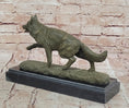Load image into Gallery viewer, Bronze German Shepherd Statue – Guard Dog Sculpture Decor
