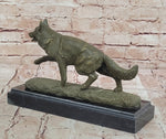 Bronze German Shepherd Statue – Guard Dog Sculpture Decor
