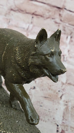 Bronze German Shepherd Statue – Guard Dog Sculpture Decor