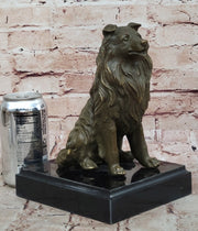 Bronze Collie Dog Statue – Loyal Companion Figurine