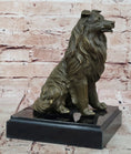 Load image into Gallery viewer, Bronze Collie Dog Statue – Loyal Companion Figurine
