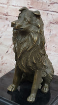 Load image into Gallery viewer, Bronze Collie Dog Statue – Loyal Companion Figurine
