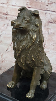 Bronze Collie Dog Statue – Loyal Companion Figurine