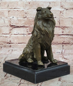 Bronze Collie Dog Statue – Loyal Companion Figurine