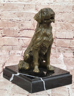 Sitting Retriever Bronze Sculpture - Golden Retriever Labrador Dog Art 