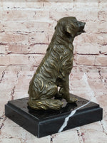 Sitting Retriever Bronze Sculpture - Golden Retriever Labrador Dog Art 