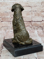 Sitting Retriever Bronze Sculpture - Golden Retriever Labrador Dog Art 