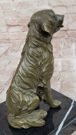 Sitting Retriever Bronze Sculpture - Golden Retriever Labrador Dog Art 