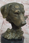 Load image into Gallery viewer, Bronze Labrador Retriever Dog Head Sculpture - Signed Original Art
