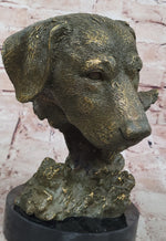 Bronze Labrador Retriever Dog Head Sculpture - Signed Original Art