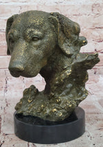 Bronze Labrador Retriever Dog Head Sculpture - Signed Original Art
