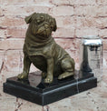 Load image into Gallery viewer, Sitting Pug Bronze Sculpture - Realistic Dog Breed Animal Art
