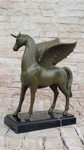 Load image into Gallery viewer, Bronze Pegasus Unicorn Statue – Mythical Winged Horse Sculpture
