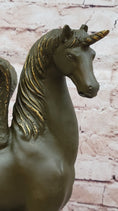 Load image into Gallery viewer, Bronze Pegasus Unicorn Statue – Mythical Winged Horse Sculpture
