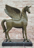 Load image into Gallery viewer, Bronze Pegasus Unicorn Statue – Mythical Winged Horse Sculpture
