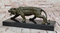 Load image into Gallery viewer, Roaring Bronze Tiger Sculpture on Marble Base – Wildlife Art 
