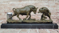 Load image into Gallery viewer, Bull and Bear Bronze Sculpture – Wall Street Market Duel Statue
