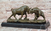 Bull and Bear Bronze Sculpture – Wall Street Market Duel Statue