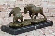 Bull and Bear Bronze Sculpture – Wall Street Market Duel Statue