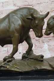 Bull and Bear Bronze Sculpture – Wall Street Market Duel Statue