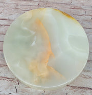 Bronze Bulldog & Pug Dog Figurines on Marble - Soap Dish Ashtray Handmade Art