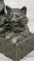 Load image into Gallery viewer, Three Cute Kittens Cats in a Flower Box - Bronze Sculpture Original Art by Milo
