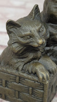 Load image into Gallery viewer, Three Cute Kittens Cats in a Flower Box - Bronze Sculpture Original Art by Milo
