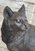 Load image into Gallery viewer, Signed Original Friendly Cat Feline Bronze Art Deco Marble Base Sculpture Figure
