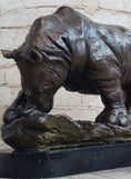 Load image into Gallery viewer, Signed Original Milo Rhinoceros African White Rhino Bronze Sculpture Figurine
