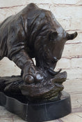 Load image into Gallery viewer, Signed Original Milo Rhinoceros African White Rhino Bronze Sculpture Figurine
