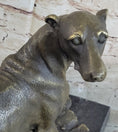 Load image into Gallery viewer, Greyhound Whippet Slender Dog Bronze Metal Sculpture Statue Figure on Marble Base
