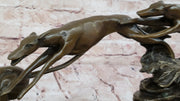 Bronze Greyhound Dog Racing Sculpture – Leaping Trio Original Art