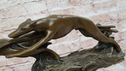 Bronze Greyhound Dog Racing Sculpture – Leaping Trio Original Art