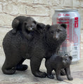 Load image into Gallery viewer, Signed Original Happy Grizzly Bear Family Bronze Sculpture Art Deco Figure Decor
