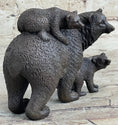Load image into Gallery viewer, Signed Original Happy Grizzly Bear Family Bronze Sculpture Art Deco Figure Decor
